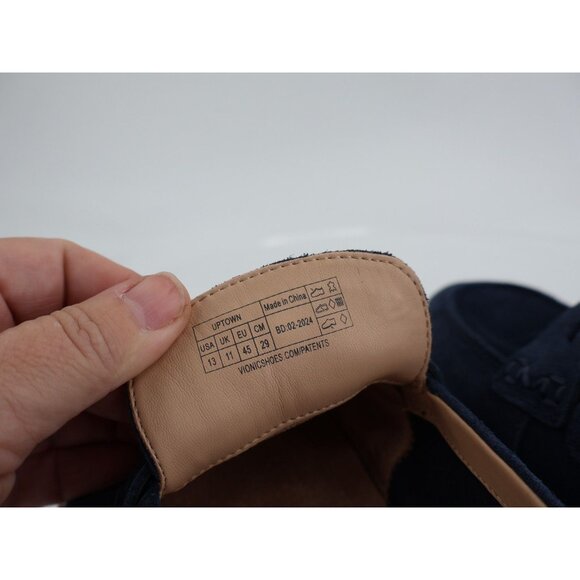 Vionic Dark Blue Suede Loafers with White Sole - Picture 11 of 12